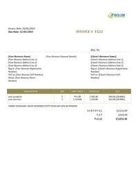 consulting services blank invoice template uk