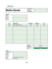 boiler quote template uk