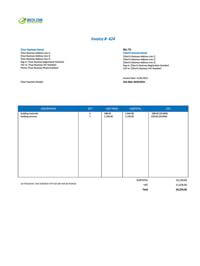 standard builder invoice template uk
