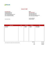 generic business invoice template uk