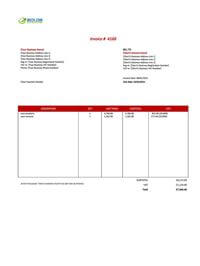 international business invoice template uk