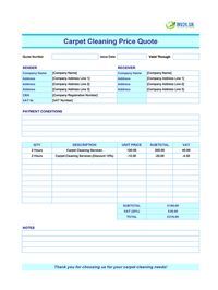 carpet cleaning quote template uk