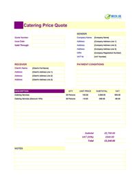 catering quote template uk