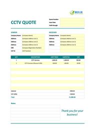 cctv quote template uk