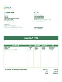 CIS invoice template UK