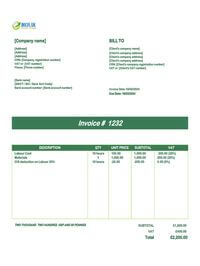 CIS invoice template UK CIS invoice template UK