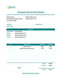 computer service quote template uk