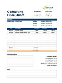 consulting quote template uk