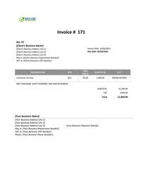 maintenance contractor invoice template uk