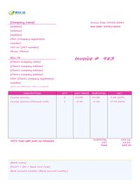 courier invoice template UK courier invoice template UK