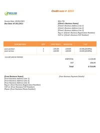 credit note template uk credit note template uk