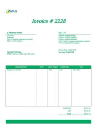 crypto invoice template UK