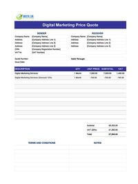 digital marketing quote template uk