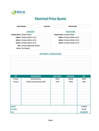 electrical quote template uk