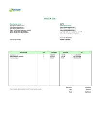 cash event uk invoice template