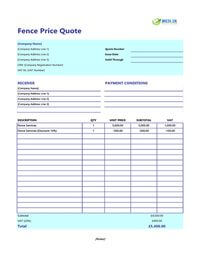 fence quote template uk