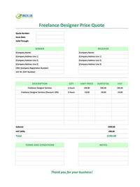 freelance designer quote template uk