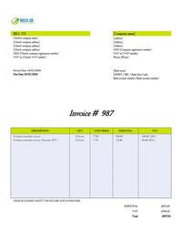 freelance journalist invoice template UK