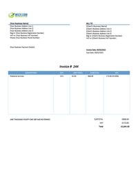 painting contractor freelancer invoice template uk