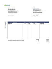 final garage invoice template uk