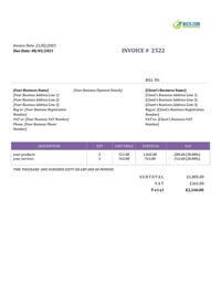 google docs invoice template uk for services rendered