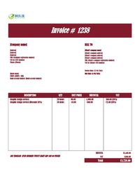 graphic design invoice template UK graphic design invoice template UK