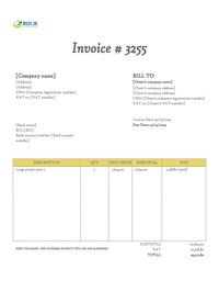 interim invoice template UK