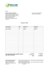 freelance translation invoice example uk