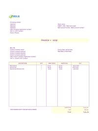 invoice layout UK