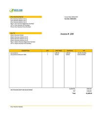 printing invoice template with discounting uk