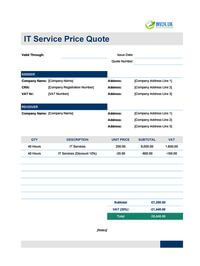 it quote template uk