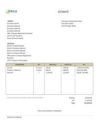labor estimate template uk