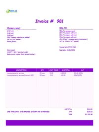 locum pharmacist invoice template UK