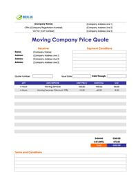 moving company quote template uk