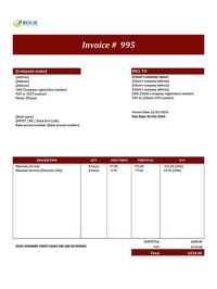 musician invoice template UK musician invoice template UK