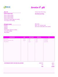 printable blank invoice template UK