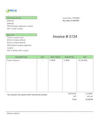 progress invoice template UK