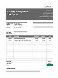 property management quote template uk