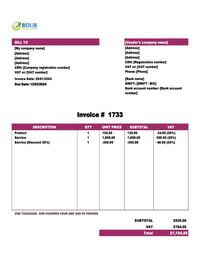 purchase invoice template UK purchase invoice template UK