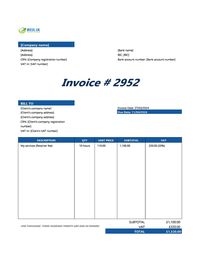 retainer invoice template UK