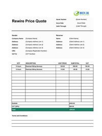 rewire quote template uk