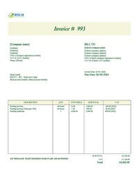 roofing invoice template UK roofing invoice template UK