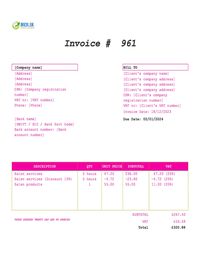salon invoice template UK salon invoice template UK
