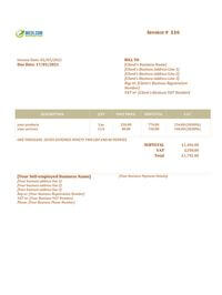 clothing self employed invoice template uk