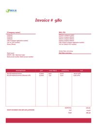 self-employed invoice template UK self-employed invoice template UK