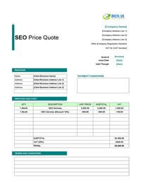 seo quote template uk