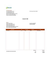 custom service invoice template uk