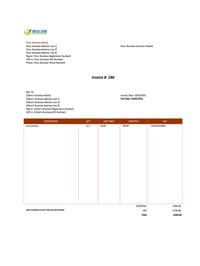 massage service invoice template uk