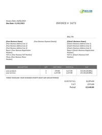 simple invoice template uk