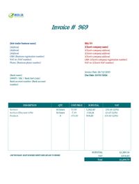sole trader invoice template UK XLS sole trader invoice template UK XLS